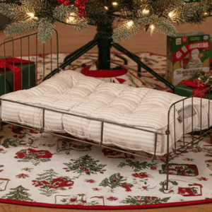 Honey & Me antique‑style metal folding doll bed, 18.5 inches long, suitable for dolls and teddy bears, brand‑new in box.