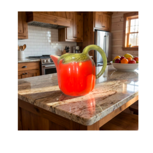 Vintage Red Bell Pepper Pitcher | Ceramic Vegetable Pitcher | Farmhouse Kitchen Decor